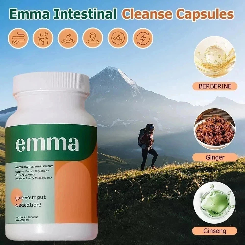 Emma Gut Health Supplement, 3 Pack, 180 Capsules, Digestive Wellness Support