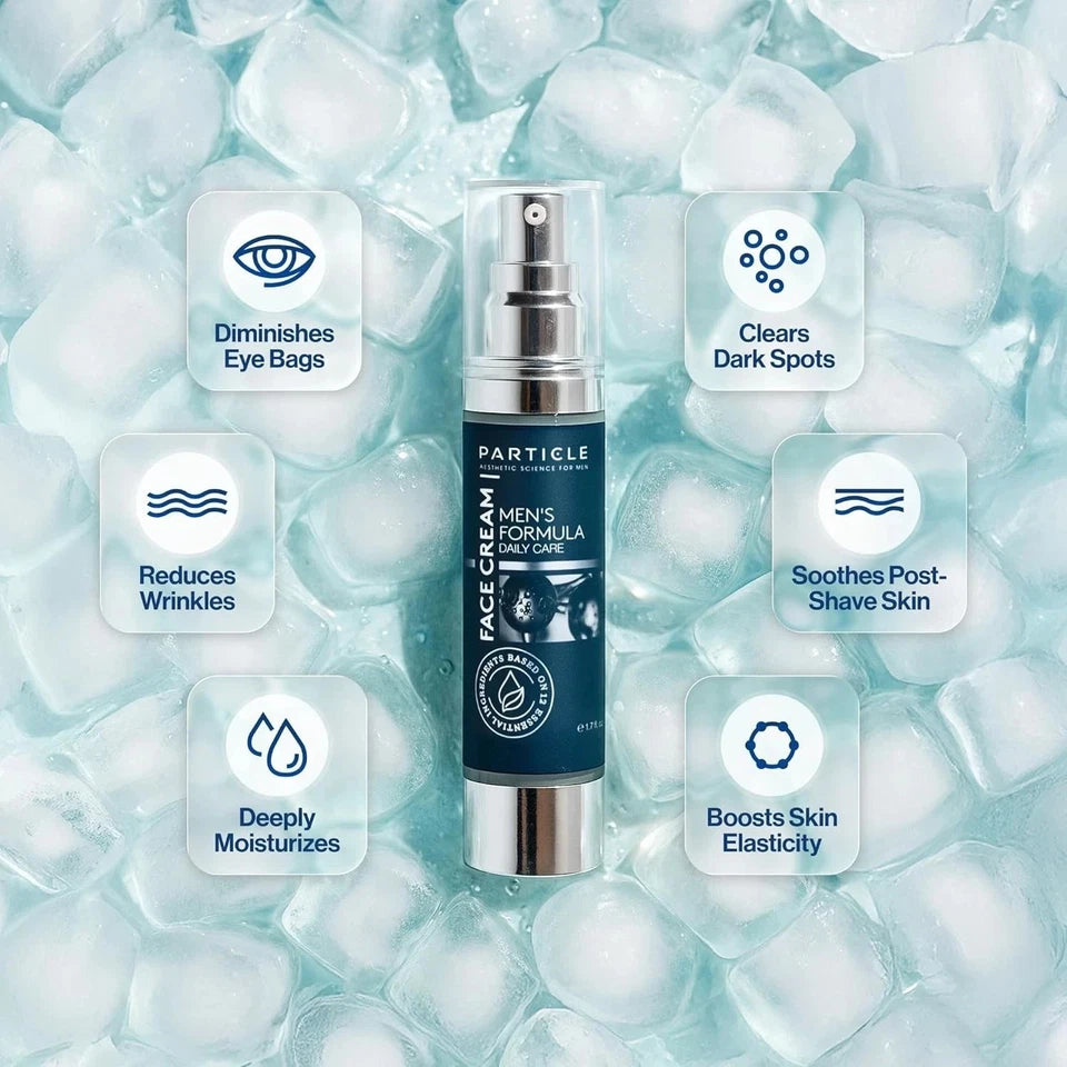 Particle Face Cream for Men 6-in-1 Anti-Aging Moisturizer 1.7 Oz/ 50ml